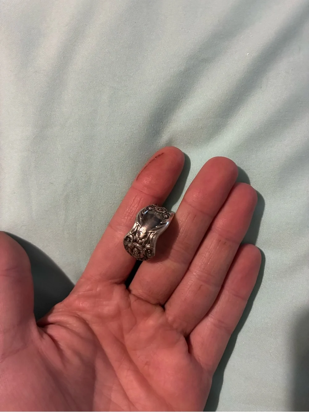 Silver spoon ring